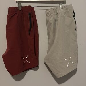 Ten Thousand The Foundation Shorts size M 7” set of 2 red and khaki
